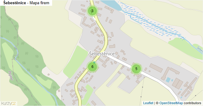 Šebestěnice - mapa firem