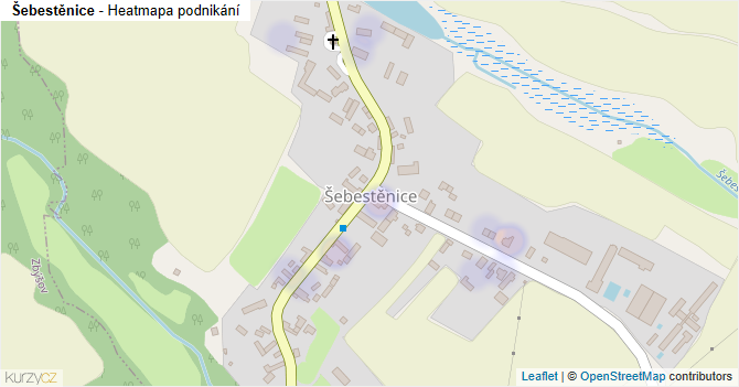 Šebestěnice - mapa podnikání