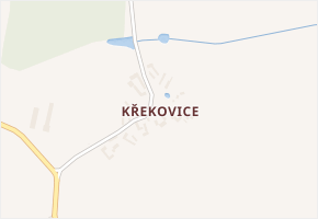 Křekovice v obci Šebířov - mapa části obce