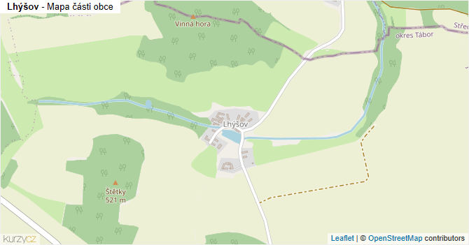 Lhýšov - mapa části obce