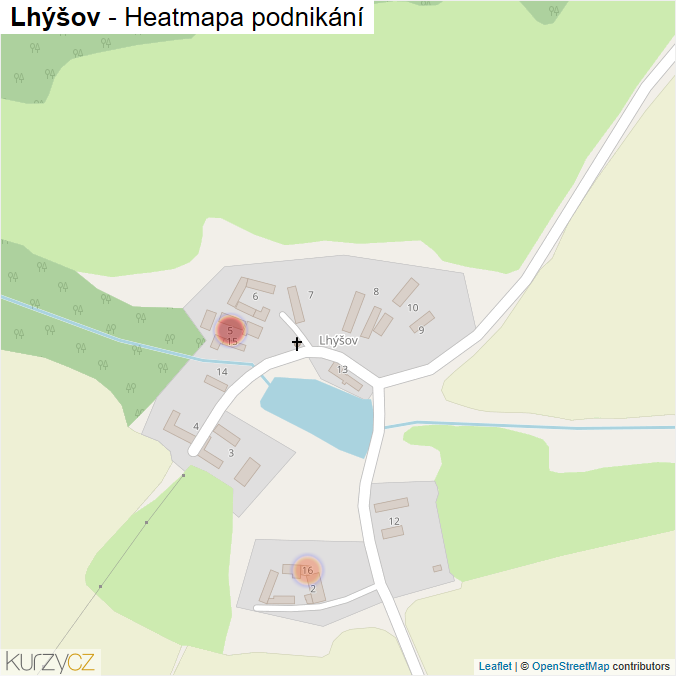 Mapa Lhýšov - Firmy v části obce.