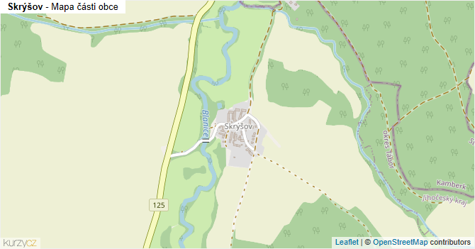 Skrýšov - mapa části obce