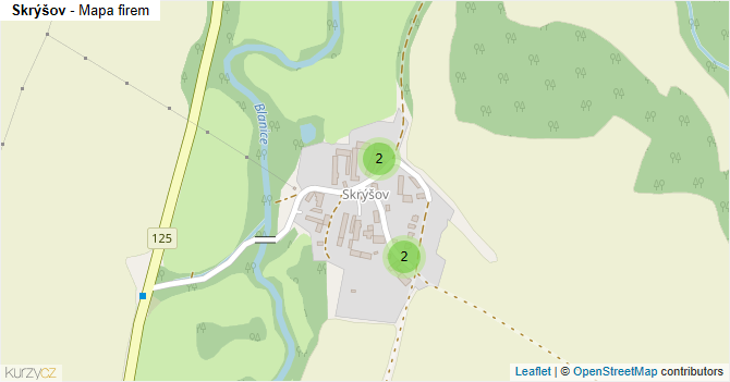 Skrýšov - mapa firem