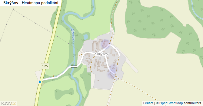 Skrýšov - mapa podnikání