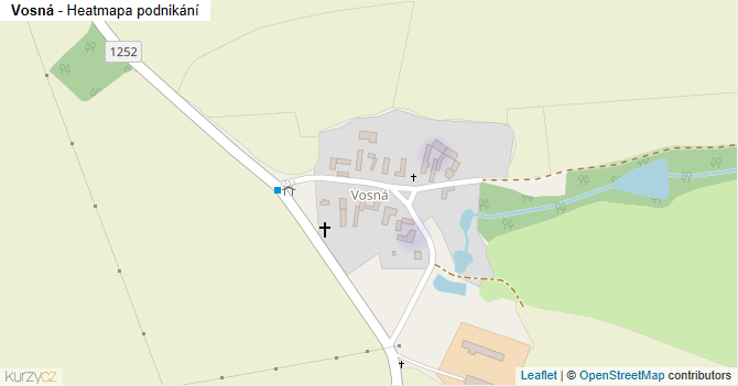 Vosná - mapa podnikání
