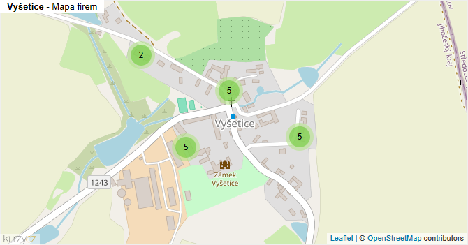Vyšetice - mapa firem