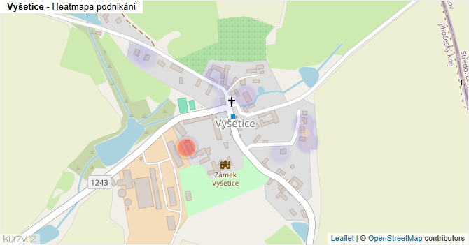 Vyšetice - mapa podnikání