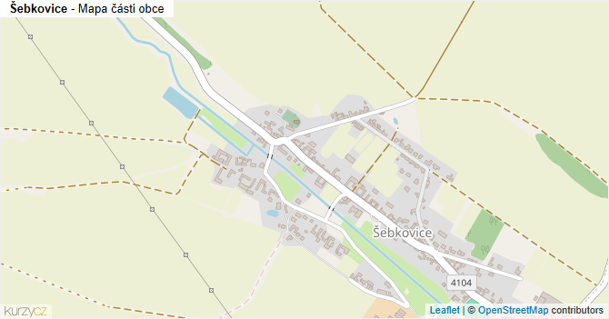 Šebkovice - mapa části obce