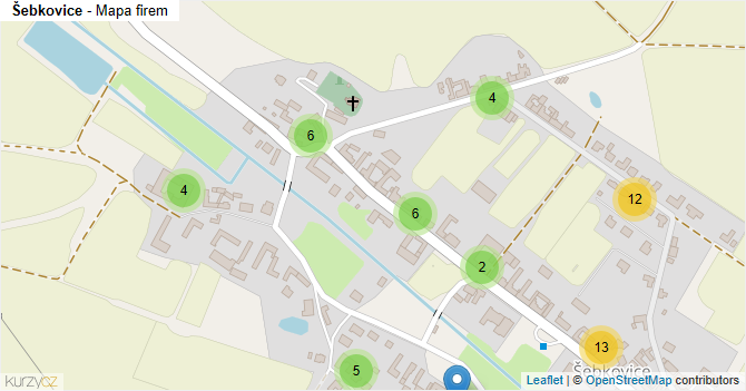 Šebkovice - mapa firem