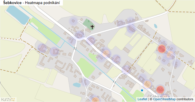 Šebkovice - mapa podnikání