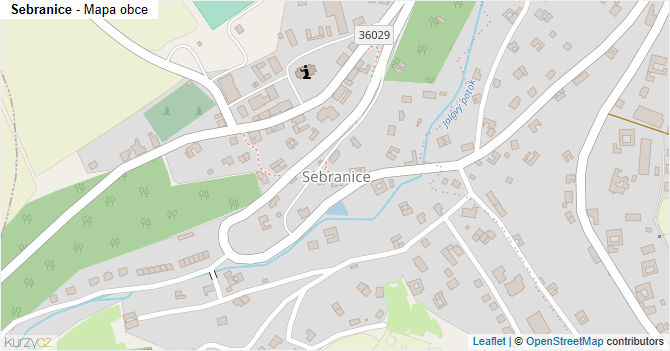 Sebranice - mapa obce