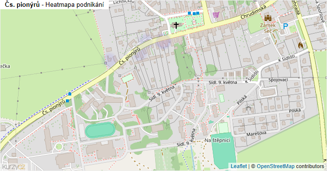Čs. pionýrů - mapa podnikání