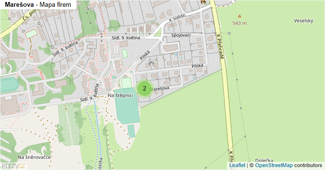 Marešova - mapa firem