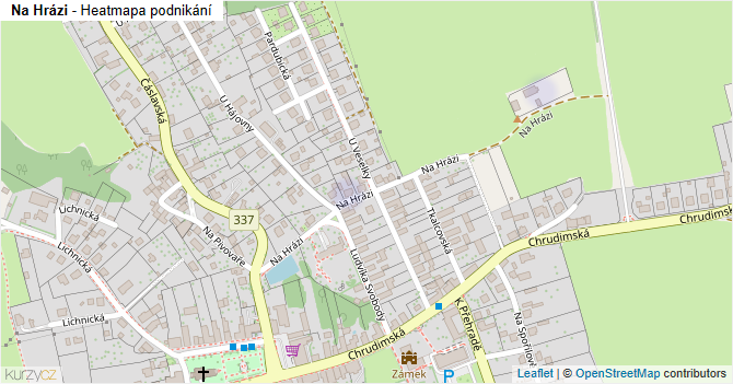 Na Hrázi - mapa podnikání