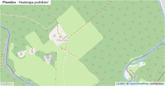 Přemilov - mapa podnikání