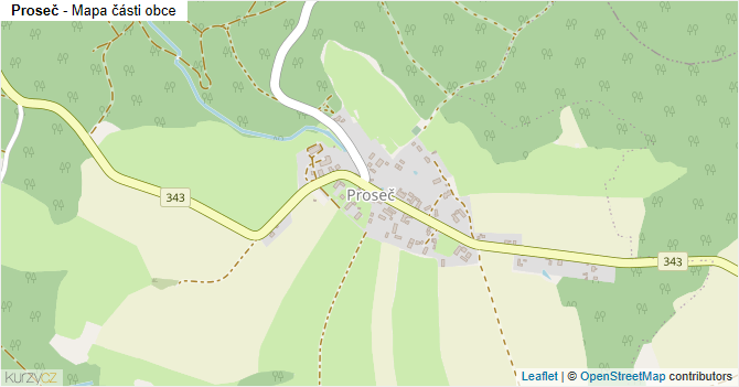 Proseč - mapa části obce