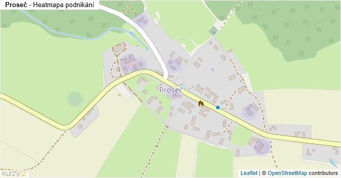 Proseč - mapa podnikání