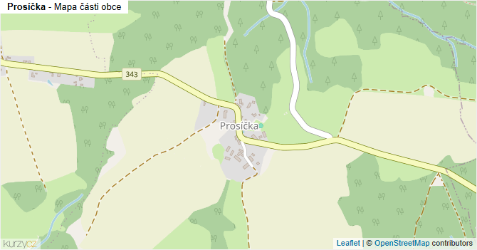 Prosíčka - mapa části obce