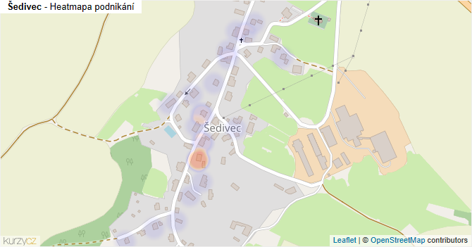 Šedivec - mapa podnikání
