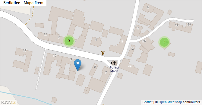 Sedlatice - mapa firem