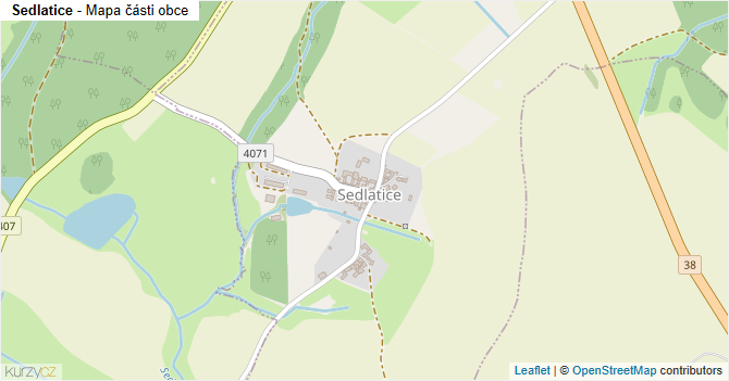 Sedlatice - mapa části obce