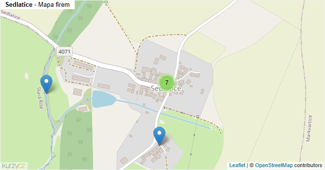 Sedlatice - mapa firem