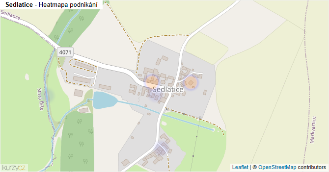 Sedlatice - mapa podnikání