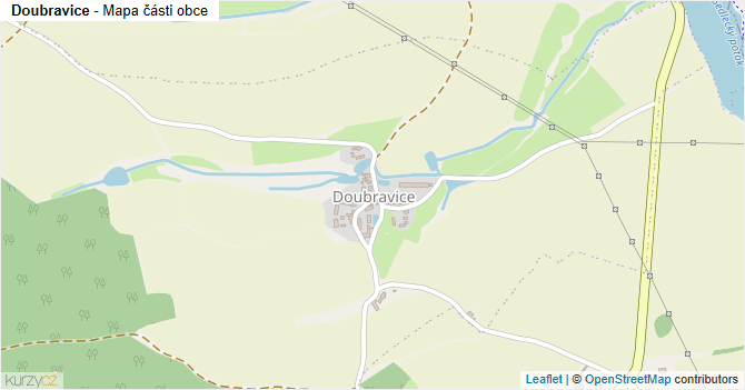 Doubravice - mapa části obce