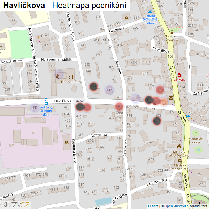 Mapa Havlíčkova - Firmy v ulici.