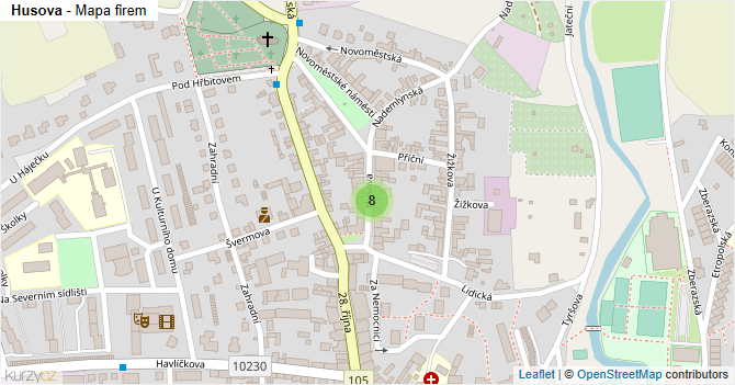 Husova - mapa firem