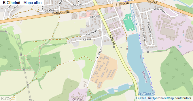 K Cihelně - mapa ulice