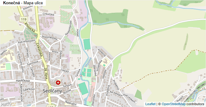 Konečná - mapa ulice
