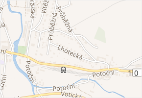 Lhotecká v obci Sedlčany - mapa ulice