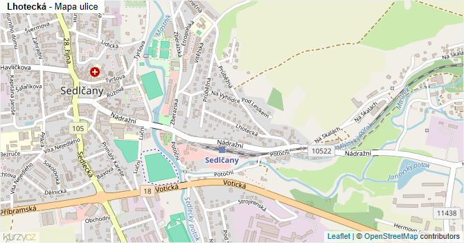 Lhotecká - mapa ulice