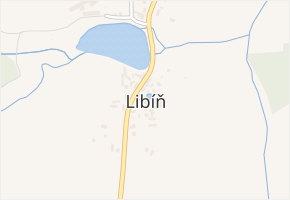 Libíň v obci Sedlčany - mapa části obce