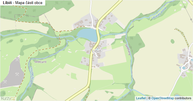 Libíň - mapa části obce