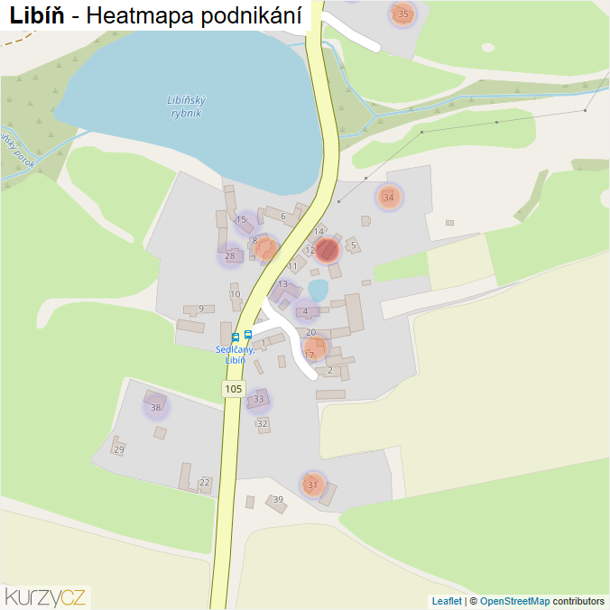 Mapa Libíň - Firmy v části obce.