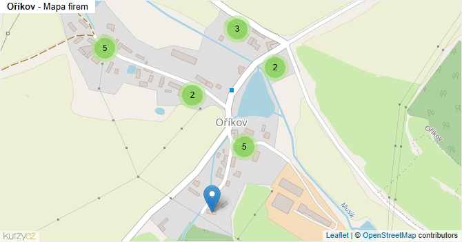 Oříkov - mapa firem