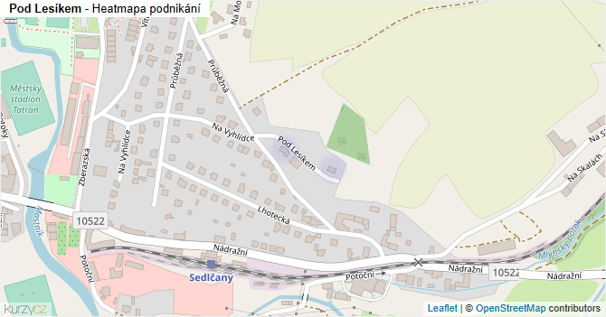 Pod Lesíkem - mapa podnikání