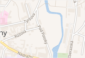 Pod Potoky v obci Sedlčany - mapa ulice
