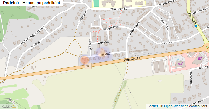 Podélná - mapa podnikání