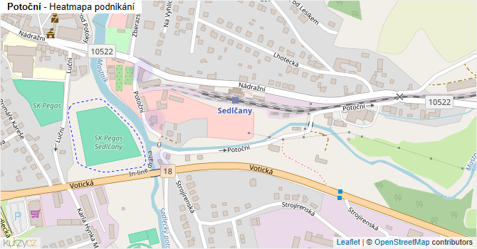 Potoční - mapa podnikání