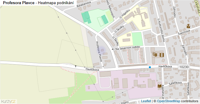 Profesora Plavce - mapa podnikání