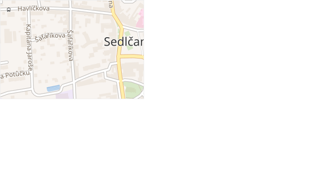 Šafaříkova v obci Sedlčany - mapa ulice