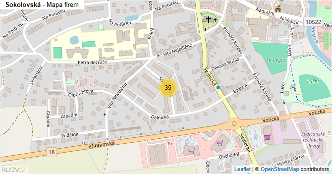 Sokolovská - mapa firem