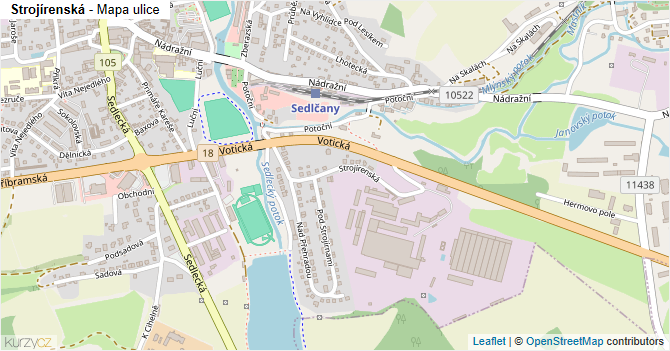 Strojírenská - mapa ulice