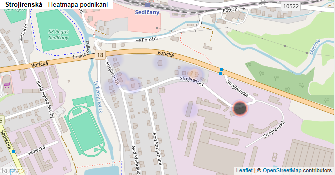 Strojírenská - mapa podnikání