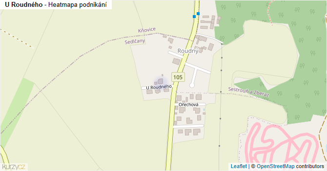 U Roudného - mapa podnikání