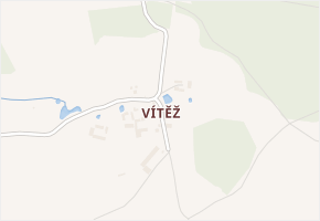 Vítěž v obci Sedlčany - mapa části obce