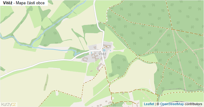Vítěž - mapa části obce